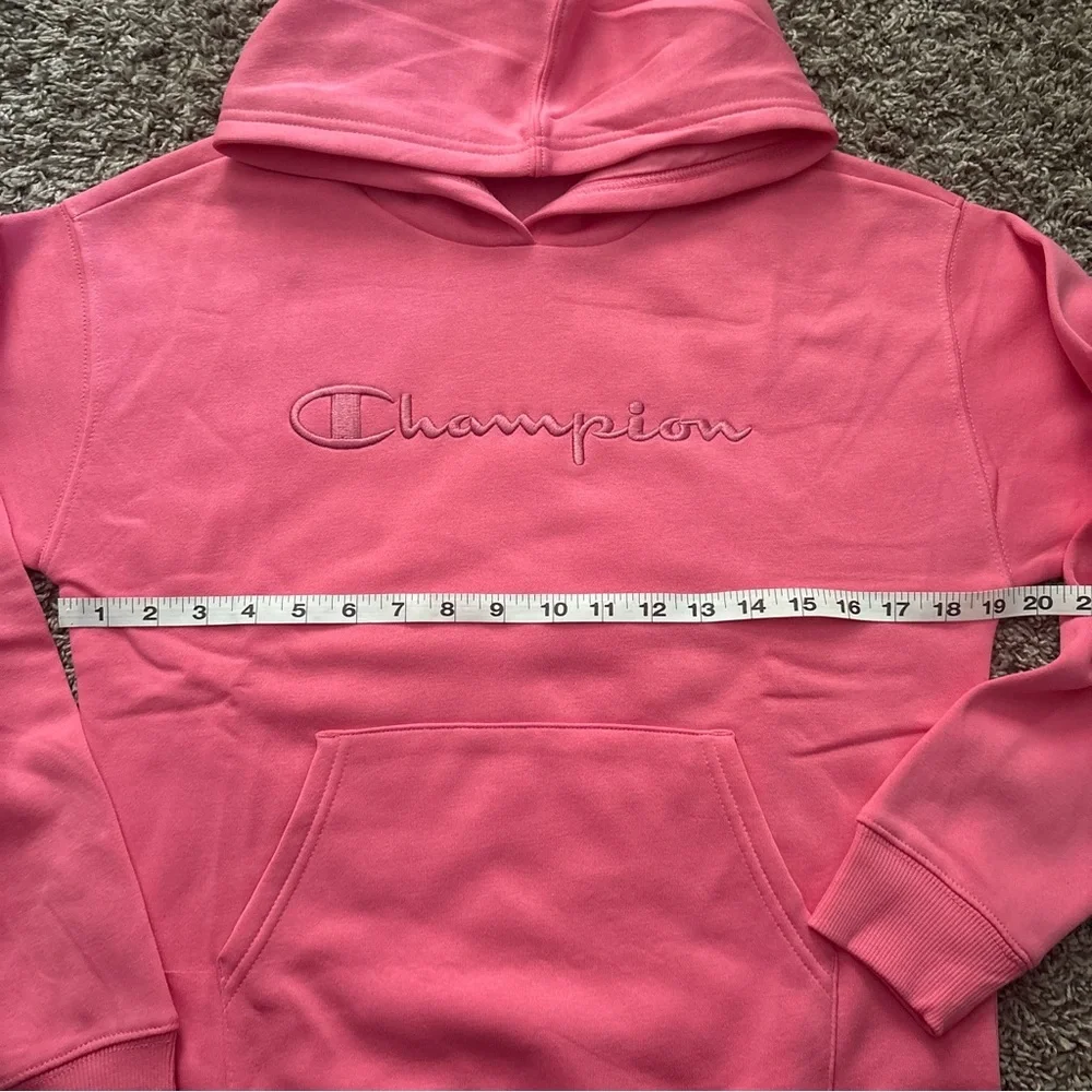 Champion Pink Embroidered Script Hoodie